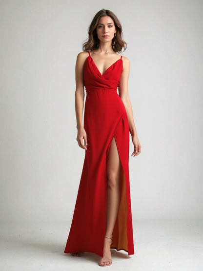 Alessia – Elegante Maxi Jurk met Hoge Split voor Dames | Stijlvol & Comfortabel