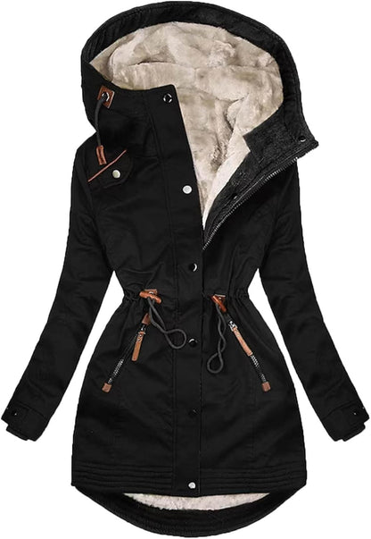 Aurora – Dames Fleece Capuchonjas met Bontkraag | Warm & Stijlvol