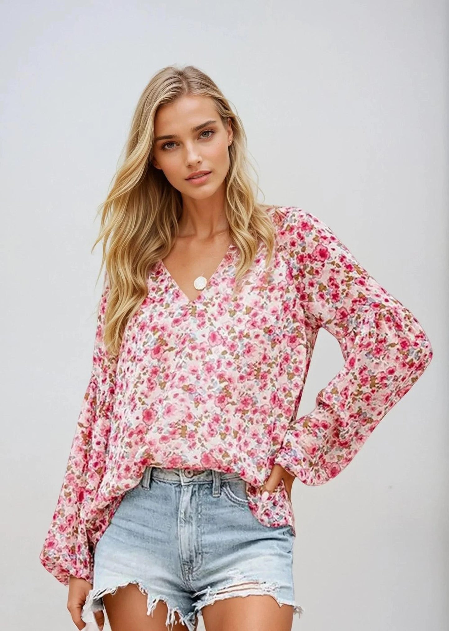 Élise – Damesblouse met Bloemenprint | Luchtig, Elegant & Comfortabel