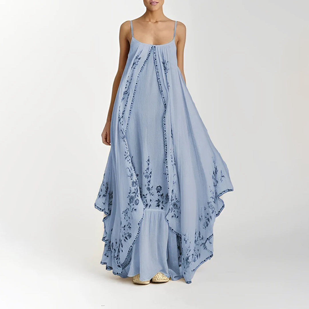 Serena – Gelaagde Maxi Zomerjurk | Elegant, Comfortabel & Luchtig