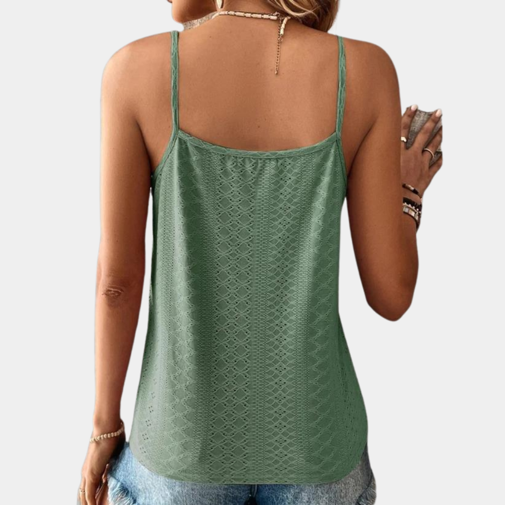 Celia | Dames Top met V-hals en Spaghettibandjes | Elegante & Luchtige Zomertop