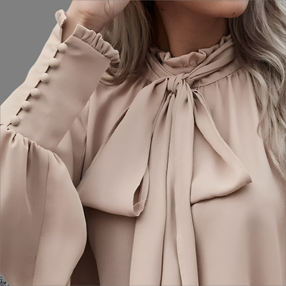Valeria | Dames Strikblouse met Lange Mouwen | Tijdloze Elegantie en Stijl