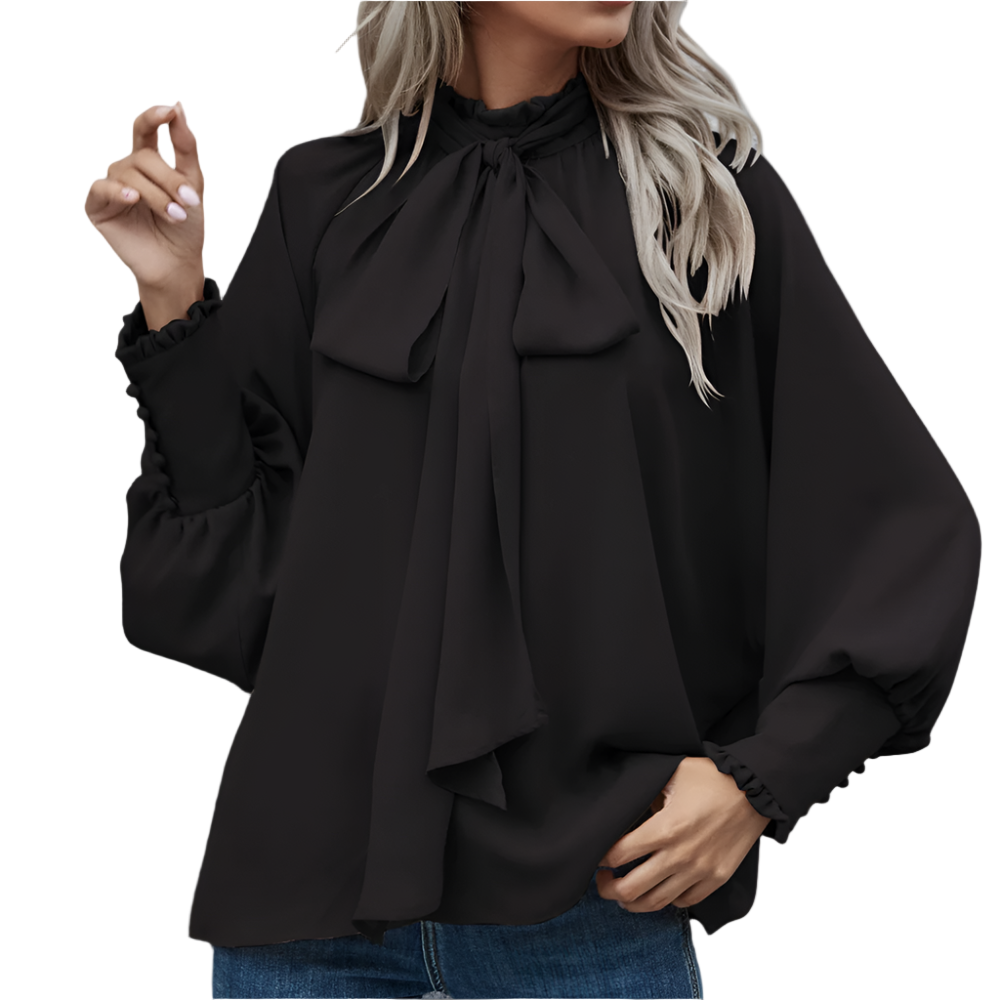 Valeria | Dames Strikblouse met Lange Mouwen | Tijdloze Elegantie en Stijl