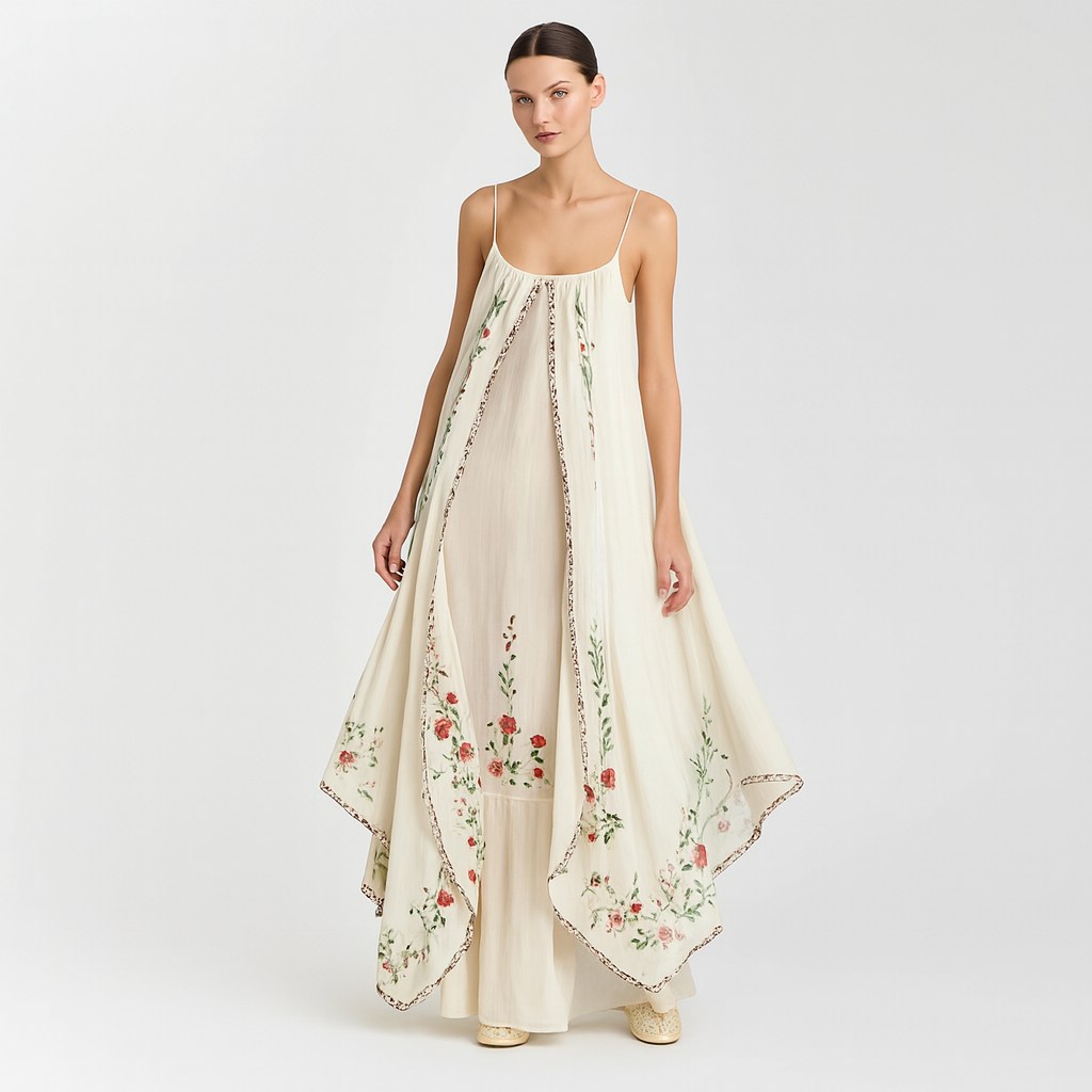Serena – Gelaagde Maxi Zomerjurk | Elegant, Comfortabel & Luchtig
