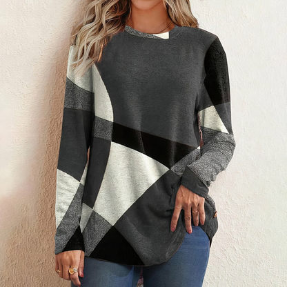 Nova – Dames Kleurblok Trui | Modern, Stijlvol & Comfortabel