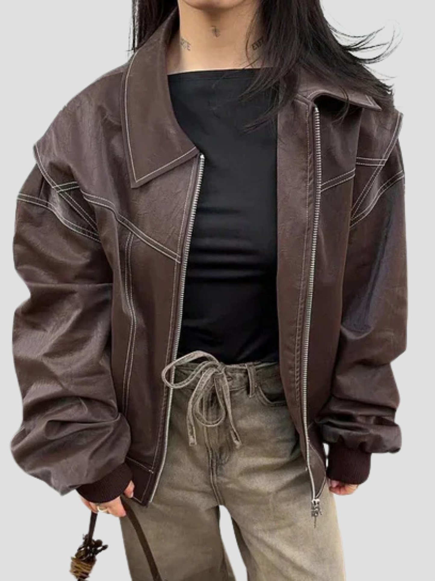 Giovanna – Oversized Leren Damesjas | Stoer & Tijdloos