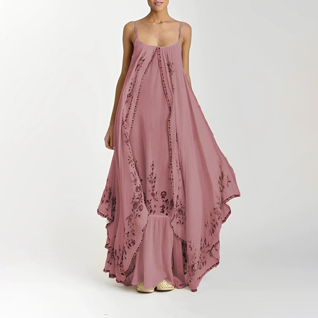Serena – Gelaagde Maxi Zomerjurk | Elegant, Comfortabel & Luchtig