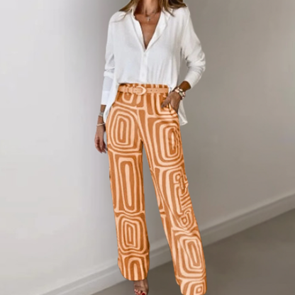Élodie – Zomerse Dames Set | Luchtige Blouse & Stijlvolle Korte Broek