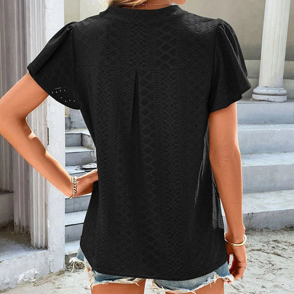 Valeria | Dames Zomerse V-Hals Top | Licht & Stijlvol