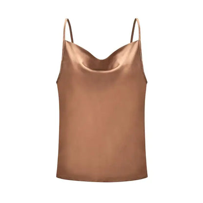 Isabella | Satijnen Spaghetti Top voor Dames | Elegante Drapeer Top met Luxe Afwerking
