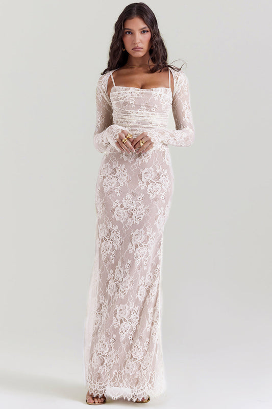 Valentina – Maxi Jurk met Kanten Corset voor Dames | Elegant & Stijlvol