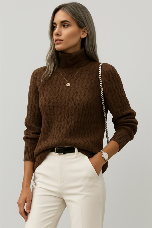 Clara – Luchtige Coltrui voor Dames | Tijdloos Comfort & Elegant
