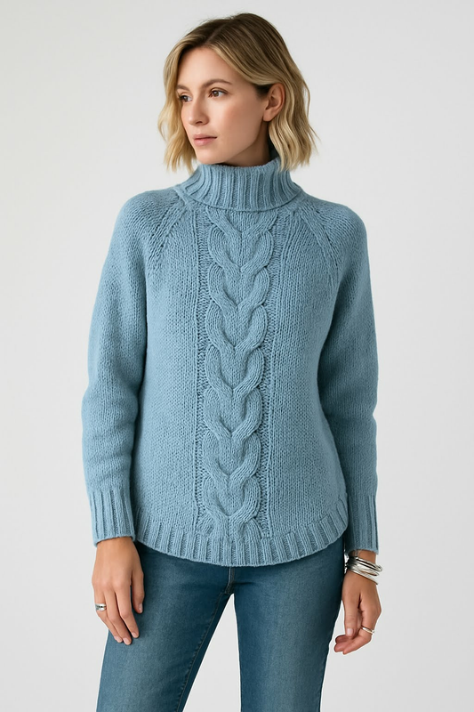 Élodie – Lange Grof Gebreide Damestrui | Warm & Tijdloos Comfort